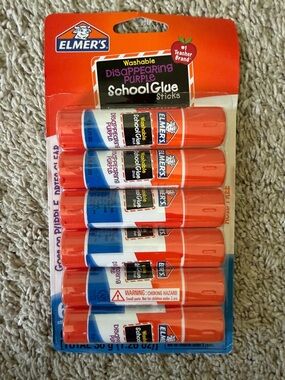 Disappearing Purple School Glue Sticks - Orange Caps